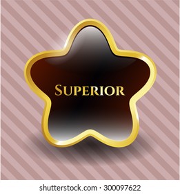 Superior gold shiny emblem