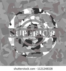 Superior grey camo emblem