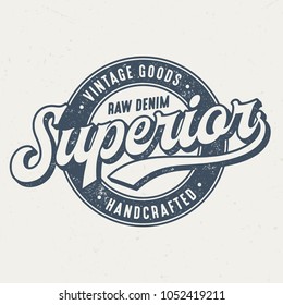 Superior Handcrafted Raw Denim - Tee Design For Print 