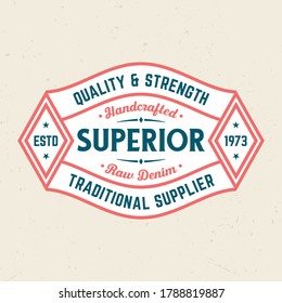 Superior Handcrafted Raw Denim - Tee Design For Printing