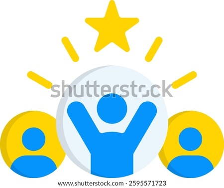 Superior Icon Flat Vector Illustration