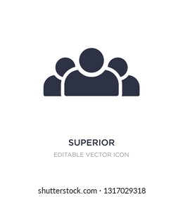 superior icon on white background. Simple element illustration from Signs concept. superior icon symbol design.