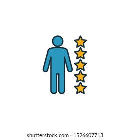 Superior icon. Outline filled creative elemet from business ethics icons collection. Premium superior icon for ui, ux, apps, software and infographics.