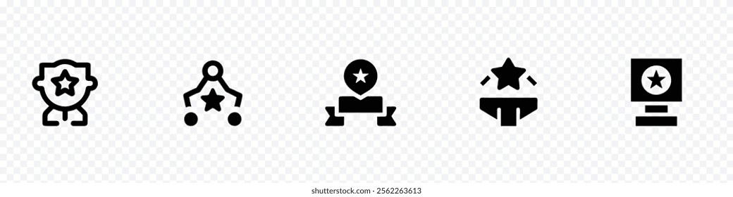 superior icon, superiority man with star, successful business victory, Superior vector icon on white background. Flat vector superior icon symbol sign