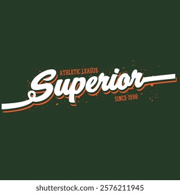 Superior league athletic graphic design vector