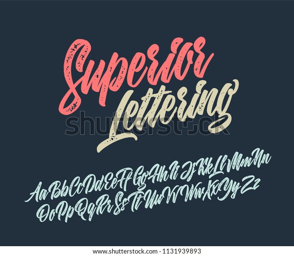 Superior Lettering Alphabet Vector Font Stock Vector (Royalty Free ...