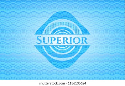 Superior light blue water badge.