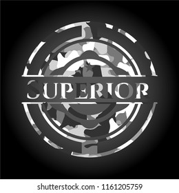 Superior on grey camo texture