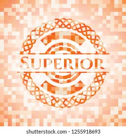 Superior orange mosaic emblem