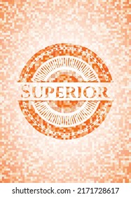 Símbolo superior de mosaico naranja. Ilustración vectorial. Detallado. 