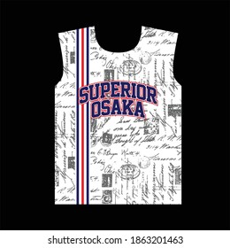 superior osaka abstract pattern tshirt design