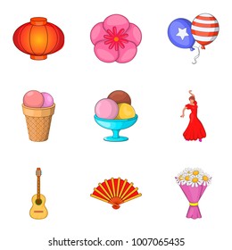 Superior performance icons set. Cartoon set of 9 superior performance vector icons for web isolated on white background