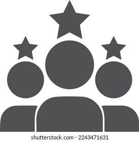 Superior person icon, superiority icon black vector