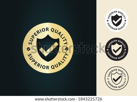 superior quality, premium quality golden vector illustration, marketing elements Foto d'archivio © 