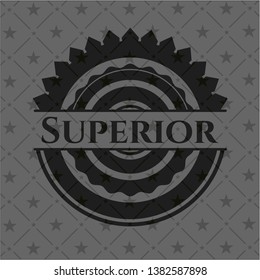 Superior realistic dark emblem. Vector Illustration. Detailed.