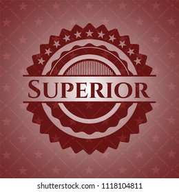 Superior red emblem. Retro