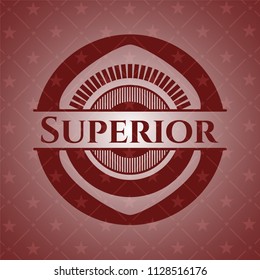 Superior retro style red emblem