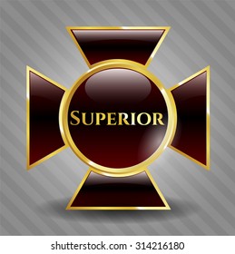 Superior shiny badge