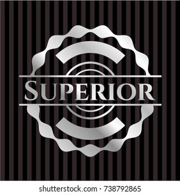 Superior silver shiny emblem