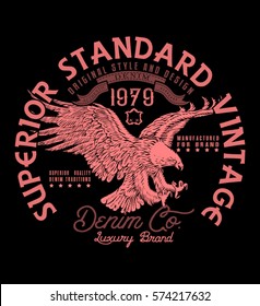 SUPERIOR STANDARD VINTAGE.DENIM COMPANY.VECTOR .Heritage vector design