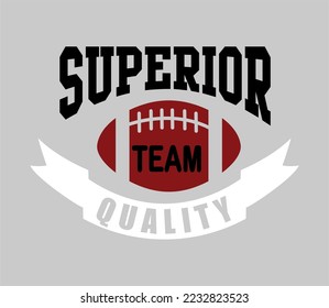 superior team badge. Vector illustration. Concept for shirt, logo, print, stamp, tee, patch. Vintage typography design 