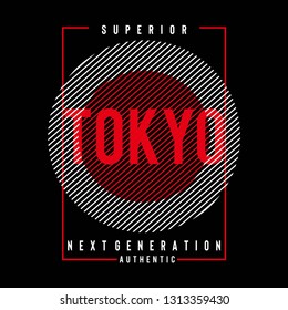superior tokyo typography vector illustration for t shirt - Vector