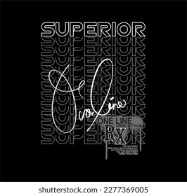 superior typographi denim style t shirt