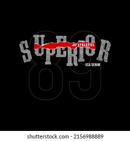 superior usa denim Typography Vector T-shirt Design 