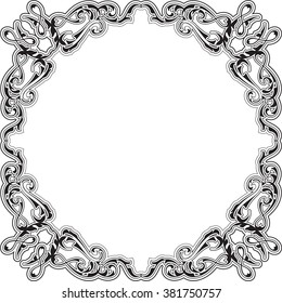 Superior victorian frame is isolated on white