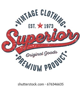 Superior Vinatge Clothing - Design For Tee Print