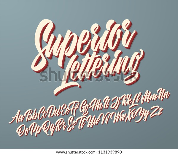 Superior Vintage Lettering Alphabet Vector Font Stock Vector (Royalty ...