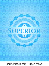 Superior water style badge.