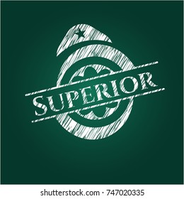 Superior written with chalkboard texture