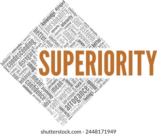 Superiority Complex word cloud conceptual design isolated on white background.