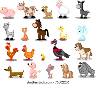 superlarge cartoon set pets