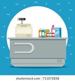 supermaket store counter desk 
