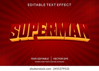 superman 3D text effect template