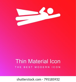 Superman Flying red and pink gradient material white icon minimal design