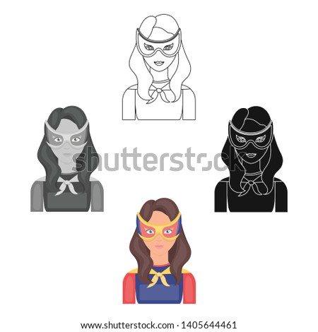 Superman single icon in cartoon,black style. Superman vector symbol stock illustration web.