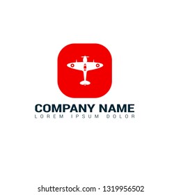 Supermarine Spitfire aircraft  logo concept. Designed for your web site design, logo, app, UI. World War II airplane fly machine logo
