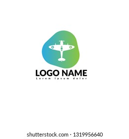 Supermarine Spitfire aircraft  logo concept. Designed for your web site design, logo, app, UI. World War II airplane fly machine logo