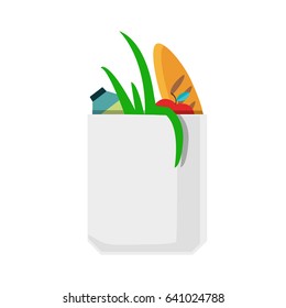 supermarket bag flat icon