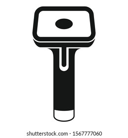 Supermarket barcode scanner icon. Simple illustration of supermarket barcode scanner vector icon for web design isolated on white background