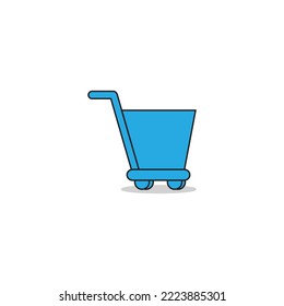 Körbchen-Symbol für Supermarkt - ein einfaches Element des Supermarkt-Korbbilds