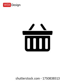supermarket basket icon. Vector illustration EPS 10.