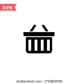 supermarket basket icon. Vector illustration EPS 10.