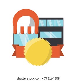 supermarket building icon