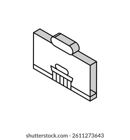 supermarket building isometric icon vector. supermarket building sign. isolated symbol illustration