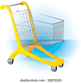 Supermarket cart. Vector.