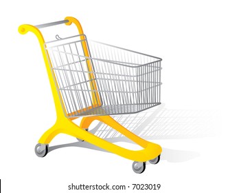 Supermarket cart. Vector illustration.